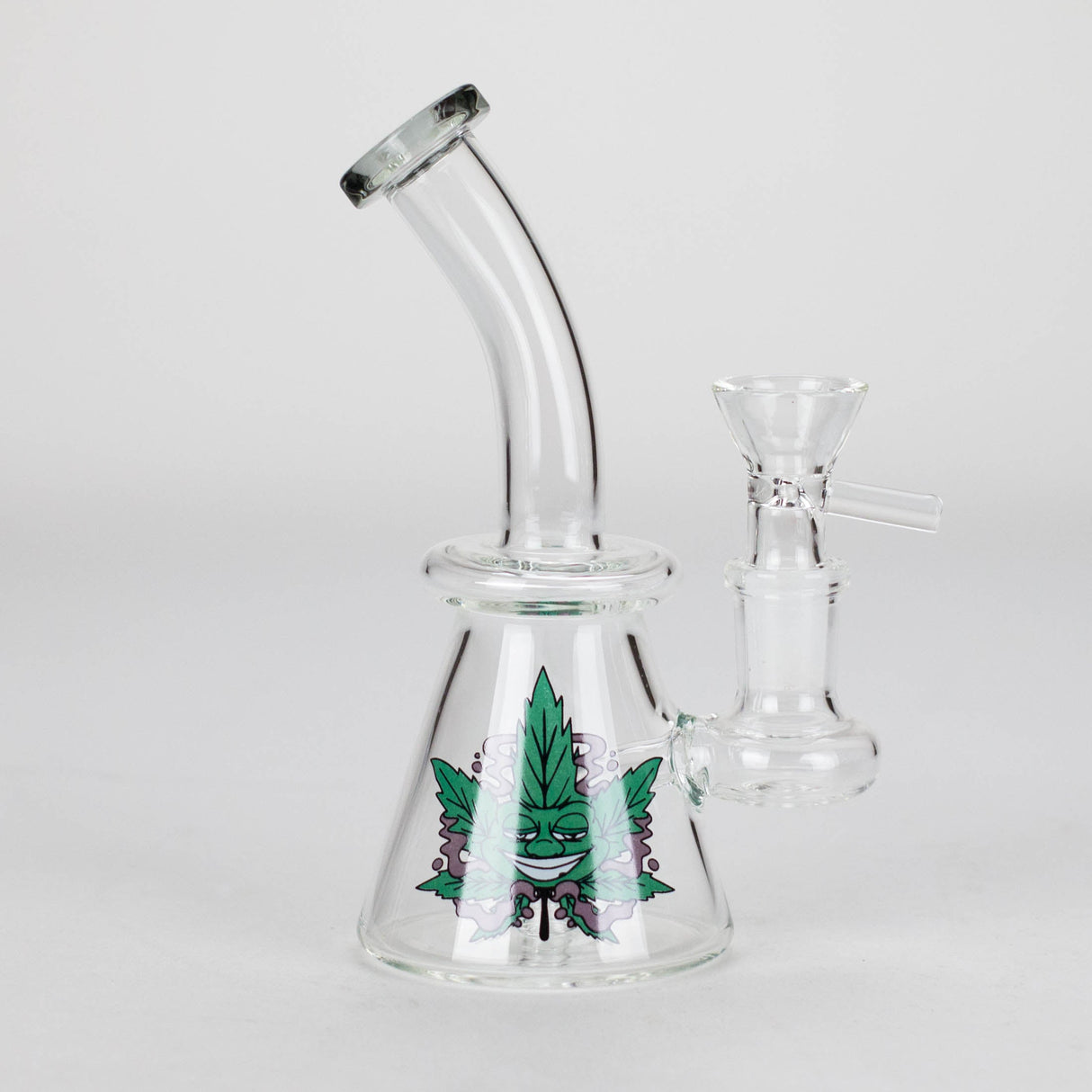 6.5" Cartoon-Themed Mini Bong with Angled Mouthpiece