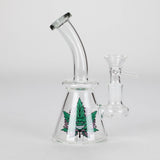 6.5" Cartoon-Themed Mini Bong with Angled Mouthpiece