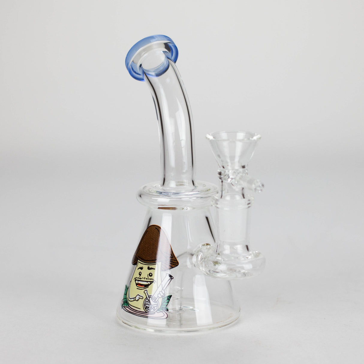 6.5" Cartoon-Themed Mini Bong with Angled Mouthpiece