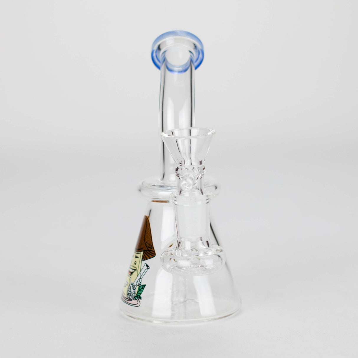6.5" Cartoon-Themed Mini Bong with Angled Mouthpiece