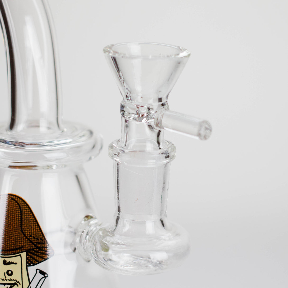 6.5" Cartoon-Themed Mini Bong with Angled Mouthpiece