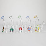 6.5" Cartoon-Themed Mini Bong with Angled Mouthpiece