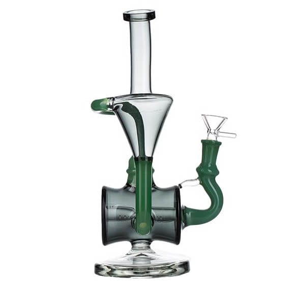 Canadian Distributor Glass Bong 11″ Jade Green Tecycler Glass Bong [C8034] 11″ Jade Green Tecycler Glass Bong [C8034]