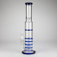 RMG WHOLESALE Glass Bong 17" Blue Honeycomb Cycler Glass Bong – 4 Honeycomb Diffusers 17" Blue Honeycomb Cycler Glass Bong – 4 Honeycomb Diffusers