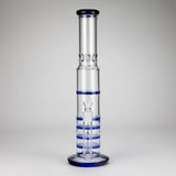 RMG WHOLESALE Glass Bong 17" Blue Honeycomb Cycler Glass Bong – 4 Honeycomb Diffusers 17" Blue Honeycomb Cycler Glass Bong – 4 Honeycomb Diffusers
