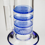 RMG WHOLESALE Glass Bong 17" Blue Honeycomb Cycler Glass Bong – 4 Honeycomb Diffusers 17" Blue Honeycomb Cycler Glass Bong – 4 Honeycomb Diffusers