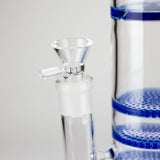 RMG WHOLESALE Glass Bong 17" Blue Honeycomb Cycler Glass Bong – 4 Honeycomb Diffusers 17" Blue Honeycomb Cycler Glass Bong – 4 Honeycomb Diffusers
