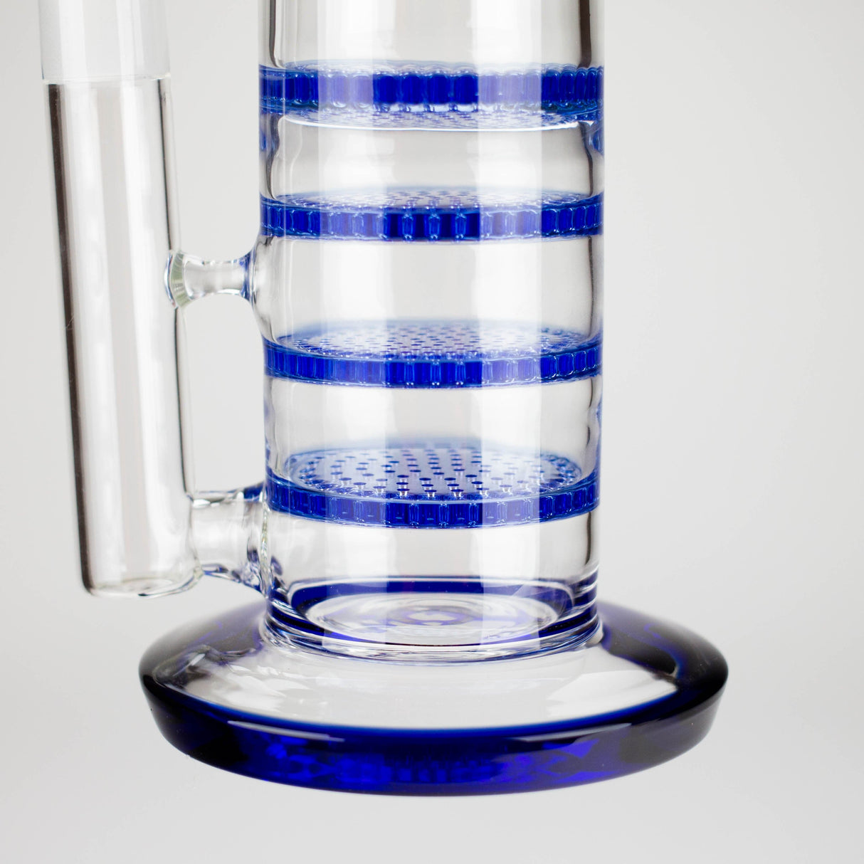 RMG WHOLESALE Glass Bong 17" Blue Honeycomb Cycler Glass Bong – 4 Honeycomb Diffusers 17" Blue Honeycomb Cycler Glass Bong – 4 Honeycomb Diffusers