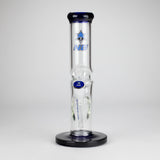 NG | 12" Zong Straight Bong – Colored Base & Slitted Downstem [G1103]