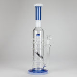 Armani Glass | 16" Double Percolator Bong – Premium Dual-Chamber Water Pipe