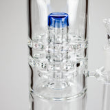 Armani Glass | 16" Double Percolator Bong – Premium Dual-Chamber Water Pipe