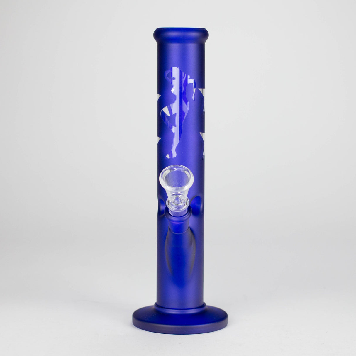 10" Straight Tube Water Pipe with Star Pattern | Durable Glass – Assorted Colors