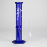 10" Straight Tube Water Pipe with Star Pattern | Durable Glass – Assorted Colors