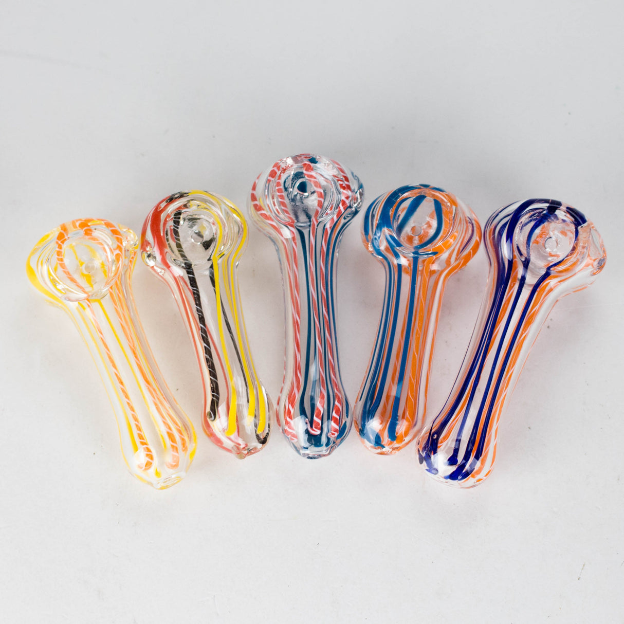 3.5" Glass Hand Pipe – 5-Piece Assorted Set | Compact, Colorful, and Convenient