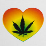 Haze | 9″ Heart Leaf Bubble Base Glass Bong – Teal (Mini-R)