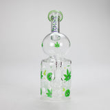 Haze | 8″ Trippy Bubble Dab Rig – Green (Mini-J)