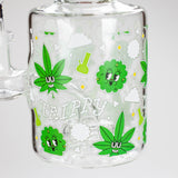 Haze | 8″ Trippy Bubble Dab Rig – Green (Mini-J)