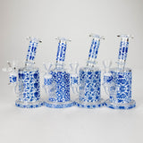 7" Cloisonné Design Glass Bong with Water Diffuser