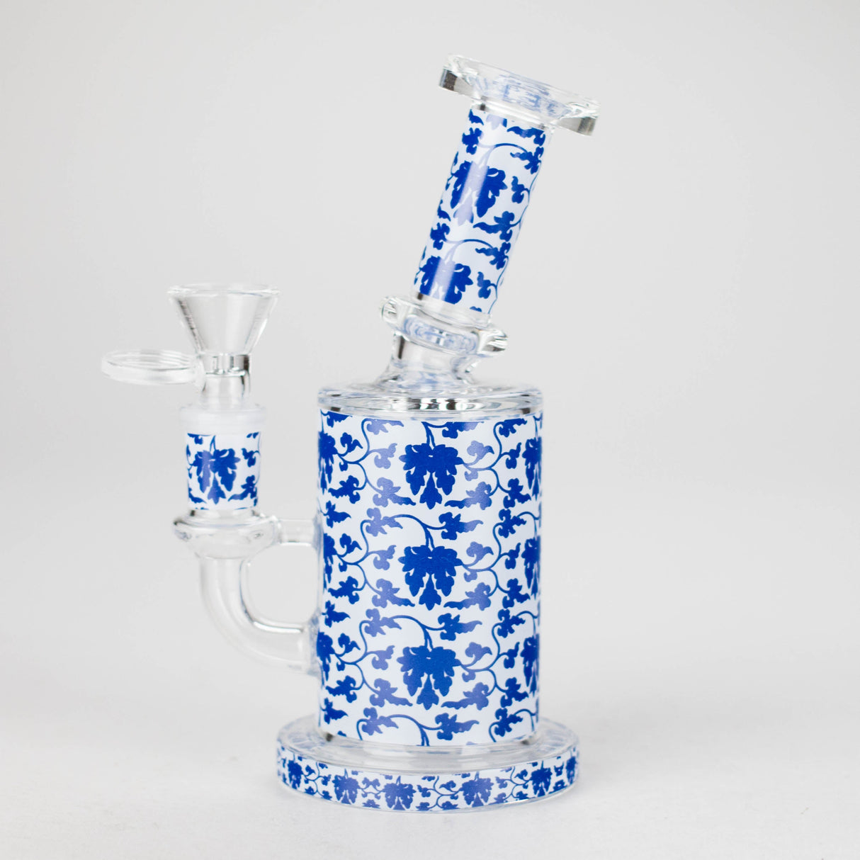 7" Cloisonné Design Glass Bong with Water Diffuser