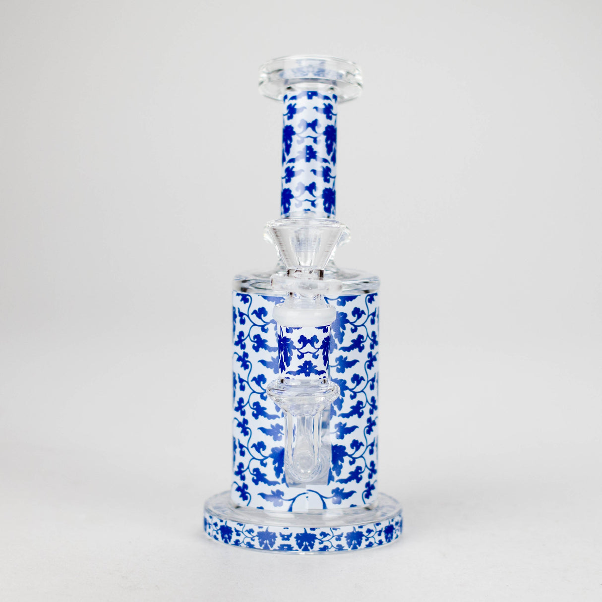 7" Cloisonné Design Glass Bong with Water Diffuser