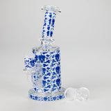 7" Cloisonné Design Glass Bong with Water Diffuser