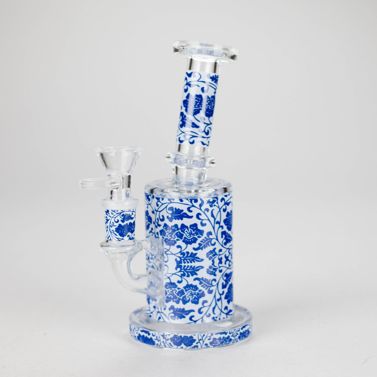 7" Cloisonné Design Glass Bong with Water Diffuser
