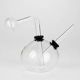 4" Snooper Ball Bulb Mix Sticker Glass Oil Burner Pipe – Durable Borosilicate Design