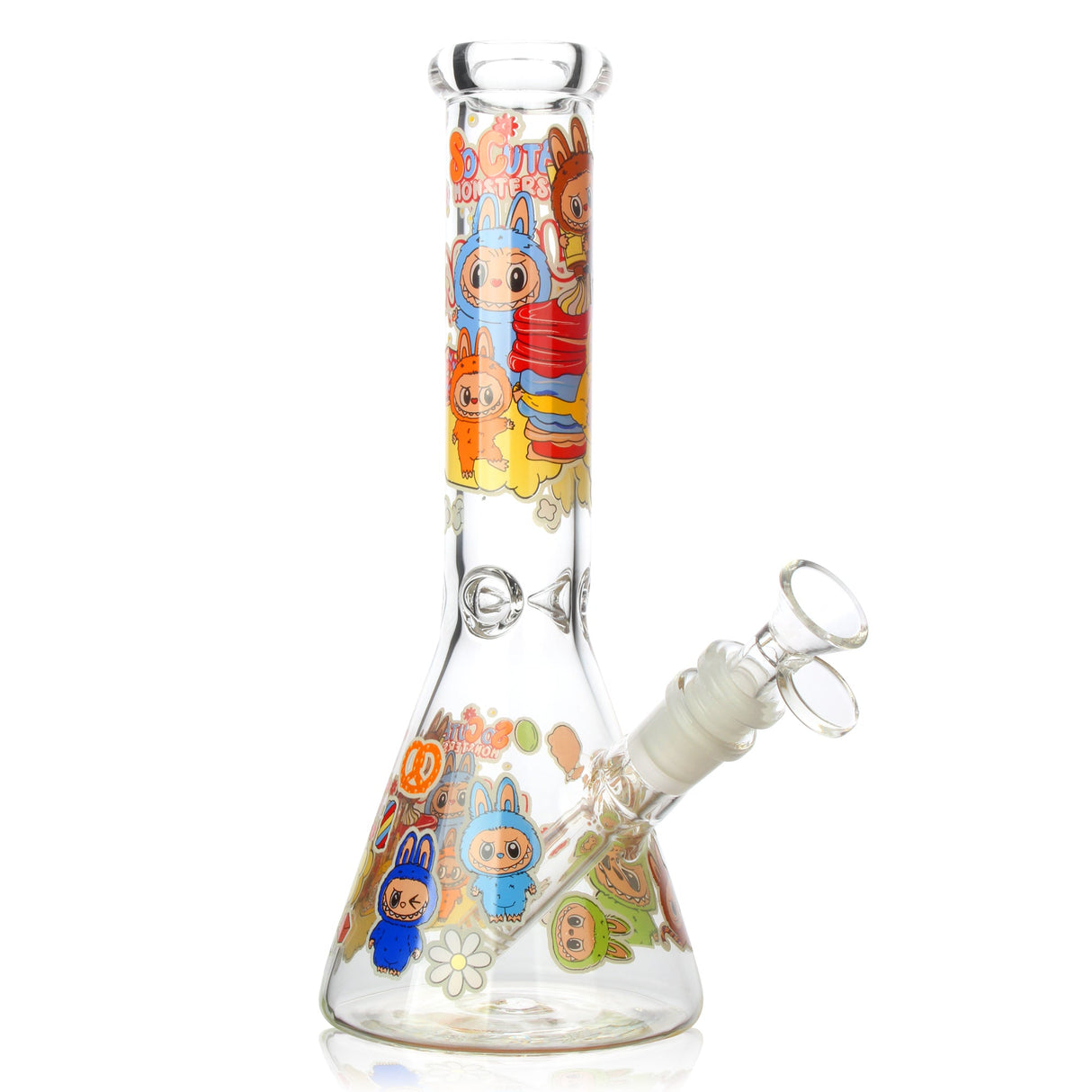 10" Cartoon Design Beaker Bong with Ice Catcher