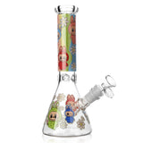 10" Cartoon Design Beaker Bong with Ice Catcher