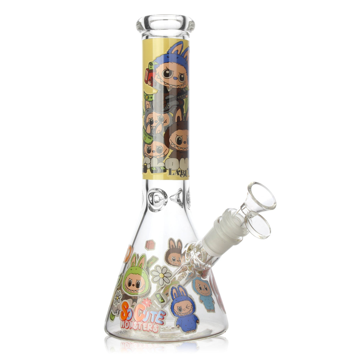 10" Cartoon Design Beaker Bong with Ice Catcher
