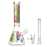 10" Cartoon Design Beaker Bong with Ice Catcher