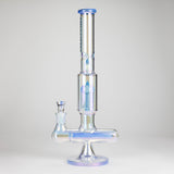 Trippy Glass | 17" 7mm Holographic Stemline Bong – Triple Diffused Perc with 18mm Bowl