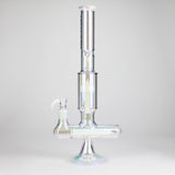 Trippy Glass | 17" 7mm Holographic Stemline Bong – Triple Diffused Perc with 18mm Bowl