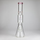 16" 7mm Colored Beaker Bong – Premium Thick Glass with Grid Perc