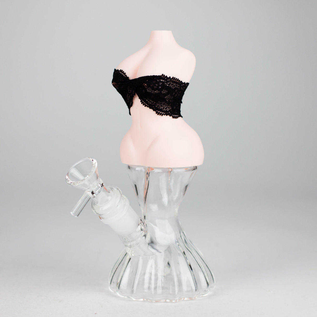 8" Glamourous Woman Body Glass Water Pipe