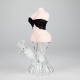 8" Glamourous Woman Body Glass Water Pipe