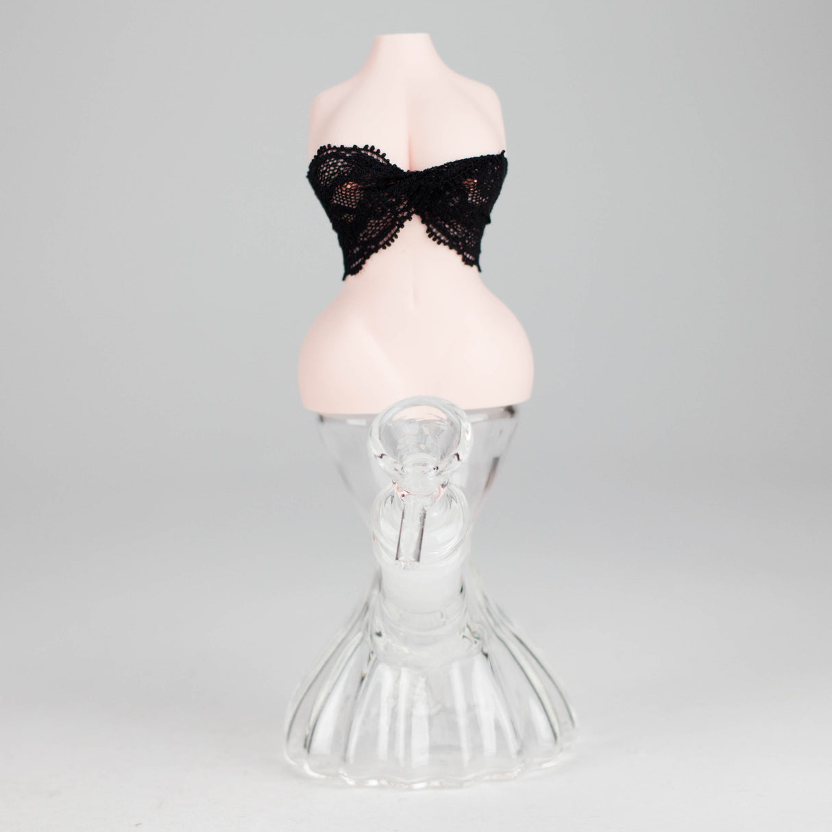 8" Glamourous Woman Body Glass Water Pipe