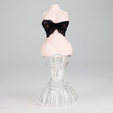 8" Glamourous Woman Body Glass Water Pipe