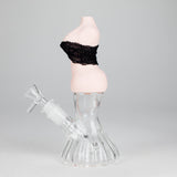 8" Glamourous Woman Body Glass Water Pipe