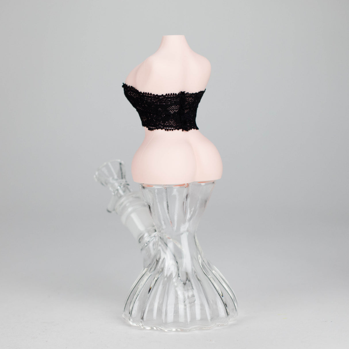8" Glamourous Woman Body Glass Water Pipe
