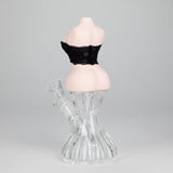 8" Glamourous Woman Body Glass Water Pipe