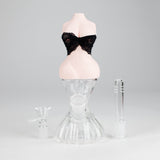 8" Glamourous Woman Body Glass Water Pipe