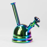 7" Iridescent Electroplate Glass Bubbler