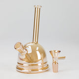 7" Iridescent Electroplate Glass Bubbler