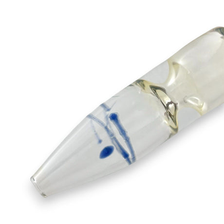 Super Supplys Inc Glass Hand Pipe 4" Clear Glass Hand Pipe with Blue or Red Swirl Accents 4" Clear Glass Hand Pipe with Swirl Accents | Canada