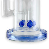 16" Straight Shooter Water Pipe with Screw Percolators - Blue