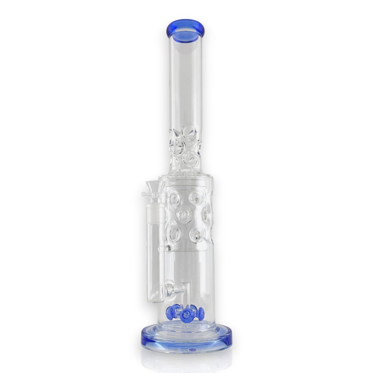 16" Straight Shooter Water Pipe with Screw Percolators - Blue