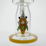 12" Yellow Fish Glass Bong with Fish Diffuser – 18mm