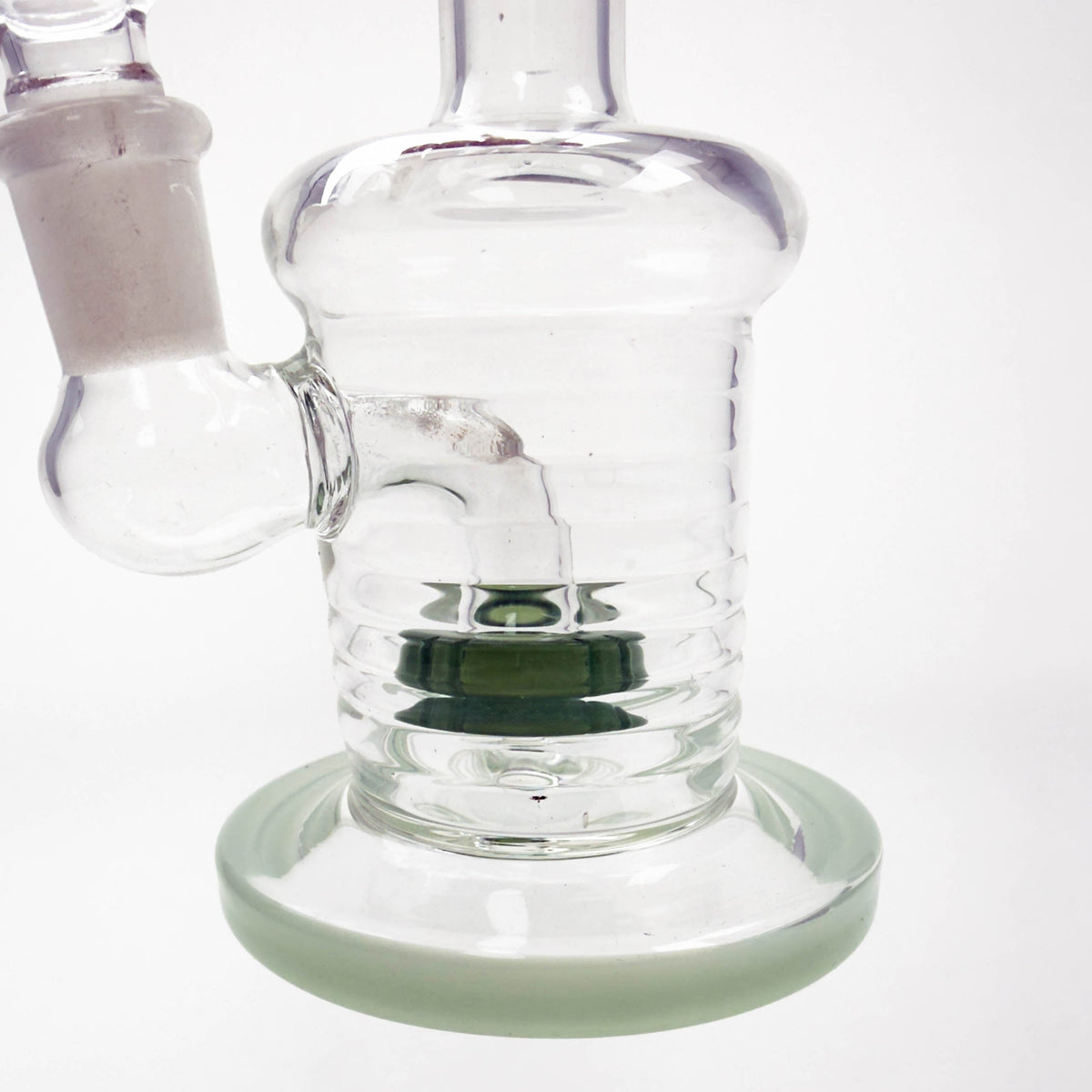 7" Clear Ring Glass Bong with Water Diffuser – 14mm
