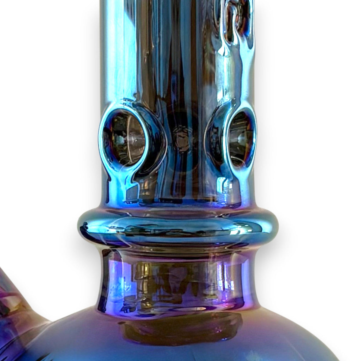 Fortune 14" Electroplated Skull Bong – 7mm Glass